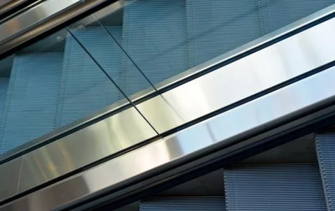 Close up of escalator steps Stock Photos