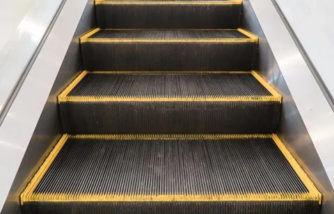 Close up escalator in subway Stock Photos