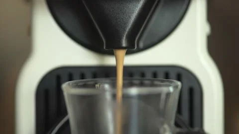 Close-up espresso coffee machine Video stock 159241488