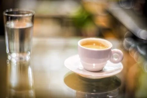 Close up of an espresso coffee Stock Photos