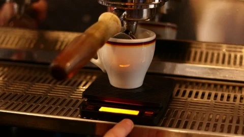 Close up espresso cup, bar in Florence, Italy, HD Stock Footage 93660981