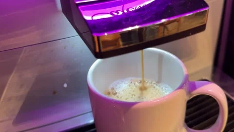 Close-up of an espresso machine brewing fresh coffee Stock Footage 312094713