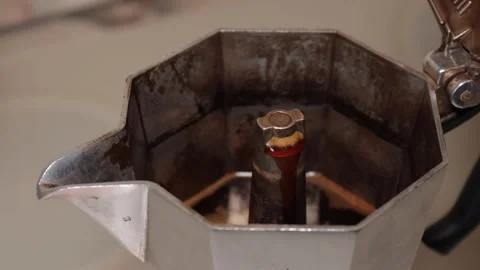Close-up of an espresso maker brewing coffee Stock Footage 270743977