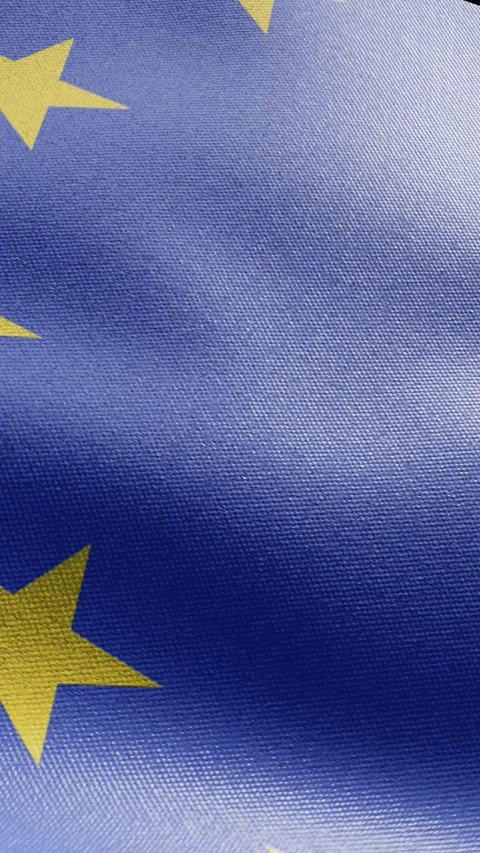 Close-up European flag Stock Footage 276497574