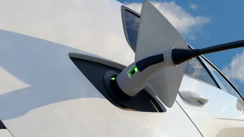 Close-up of EV charging station for electric vehicles Stock Footage 302278394