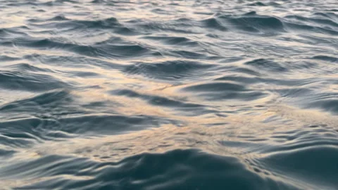 Close up of a evening blue sea waves from high angle Stock Footage 276160400