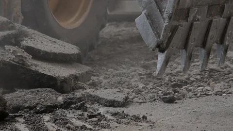 Close up excavator working on construction site. Stock Footage 69857392