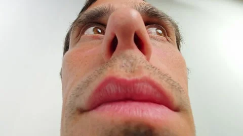 Close-up exploration of facial features showcasing unique perspectives Stock Footage 286233370