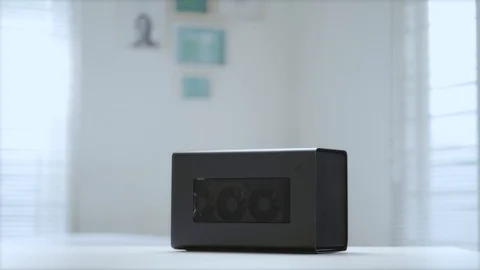 Close up of external GPU for graphic and gaming 스톡 동영상 129725135