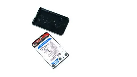 Close up of external hard disk drive for connect to laptop. HDD Stock Photos