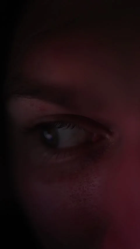 Close up eye analyzing information Stock Footage 329755980