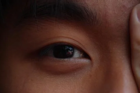 Close up of an eye of an Asian Foto stock