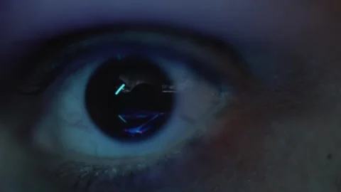 Close up eye, changing colours Stock Footage 305499285