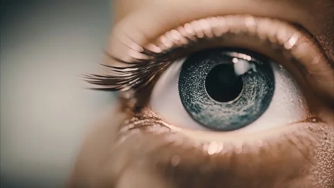 Close Up of an Eye with a Detailed Iris Stock Footage 284741848
