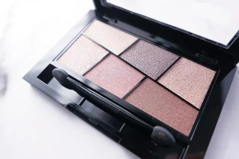 Close up of eye shadow on table Stock Photos