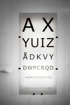Close-up of an eye test chart Foto stock