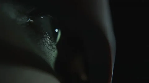 Close Up of Eyes Watching Screen through Glasses Stock-Footage 68331495