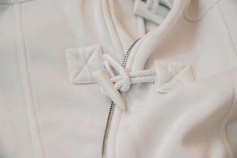 Close up on fabric material, white Stock Photos