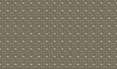 Close-up of a fabric with small floral pattern in green and pink イラスト素材