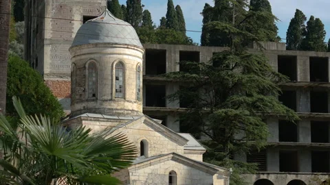 Close-up of the facade of the Simon Cananit Museum Stock Footage 164258221