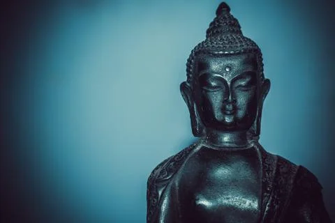 Close up Face of Buddha, sculpture Stock Photos