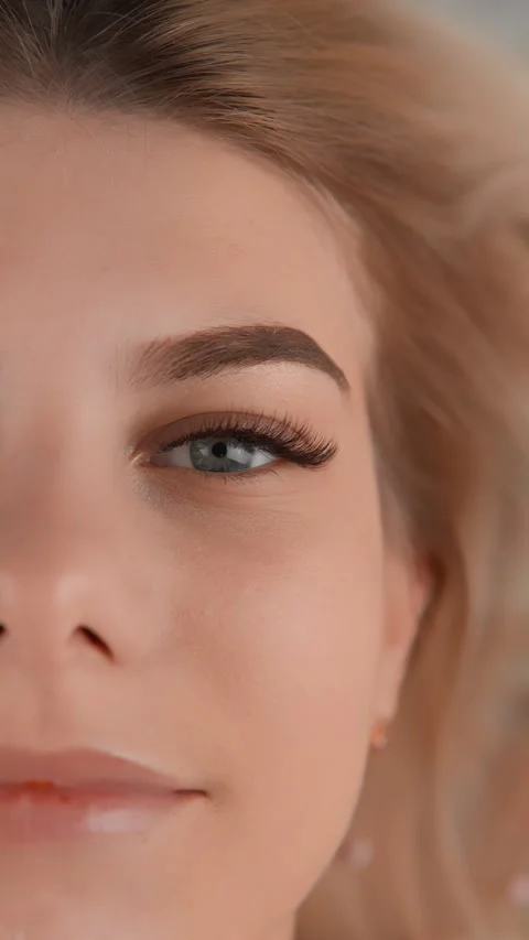This close-up face impresses with its unsurpassed beauty and freshness, after Stock Footage 274300460