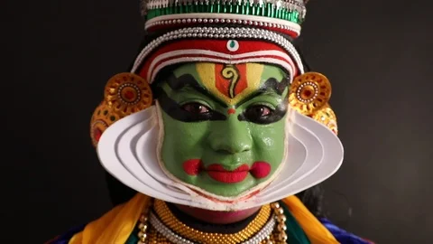 Kathakali Dancer Face Stock Footage ~ Royalty Free Stock Videos | Pond5