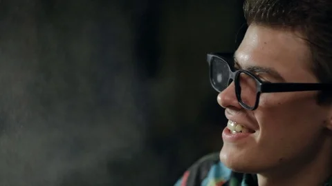 Close-up face of smiling man Stock Footage 71537917