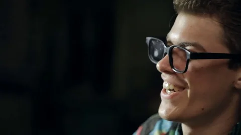 Close-up face of smiling man Video stock 71538066