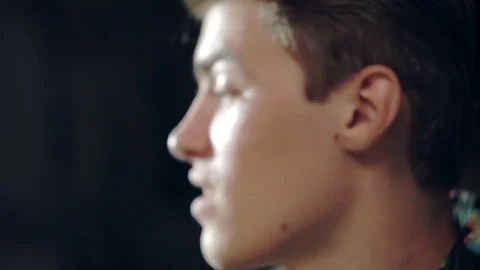 Close-up face of smiling man Stock Footage 71538313