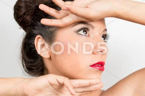 Close up Face Woman Stock Photos