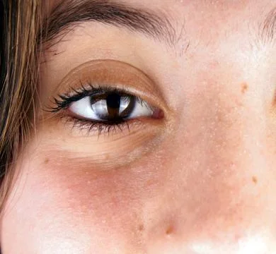 Close up of the face of a young lady Stock Photos