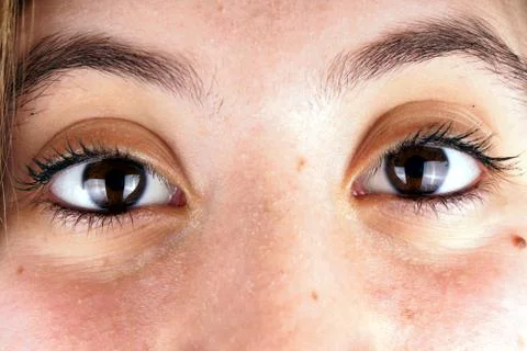 Close up of the face of a young lady Stock Photos