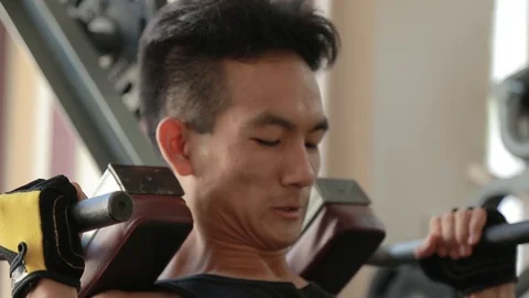 Close-up on the face of a young man emotions tension, fatigue Video stock 91931476