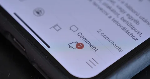 Close up of Facebook Mobile Application Interface with Notifications Stock Footage 122336780