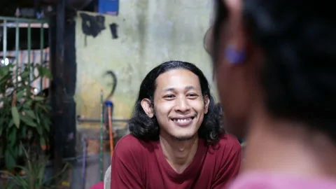 Close Up Faces Two Handsome Men In Discussion People Talking Stock Footage 168829980