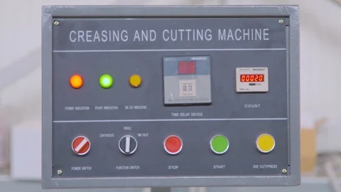 Close up of factory machinery control panel. Stock Footage 86798811