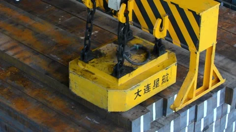 Close up of a factory overhead crane Video stock 66501073