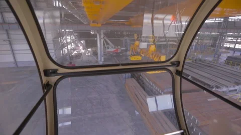 Close up of a factory overhead crane Video stock 80445519