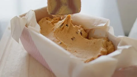 Close up of fall baking mixture in tray 库存影片 219405431