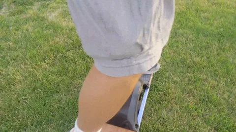 Close up of Falling Off a OneWheel HD Stock Footage 97665013