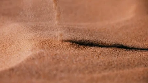 Close-Up of Falling Sand Texture in South African Dunes Stock Footage 331457287