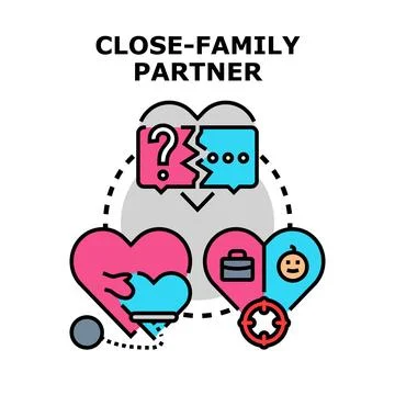 Close family partnership navigating relationship challenges dilemma Stock Illustration