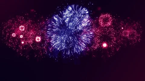 Close up of fantastic colorful firework pyrotechnic show Stock Footage 289819341