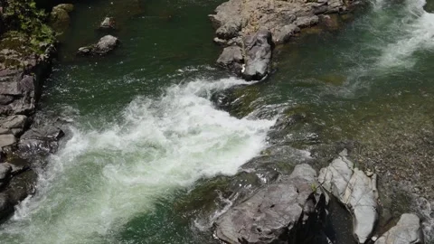 Close up of fast flowing water Stock Footage 254004320