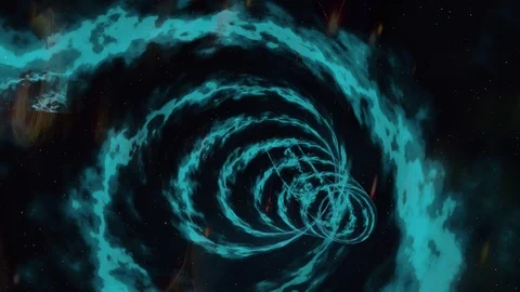 Close up of fast flying through plasma tunnel, freedom in the space at the end. Stock Footage 95983591