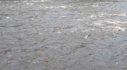 Close Up Of Fast Moving River Water Video stock 879375