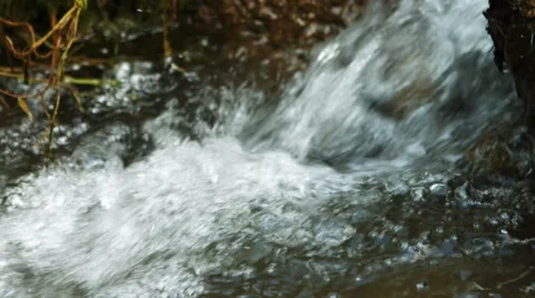 Close Up of Fast Moving River Water Stock Footage 53202960