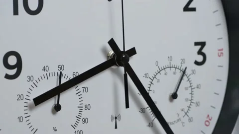 Close up of a fast running clock face Video stock 169595762
