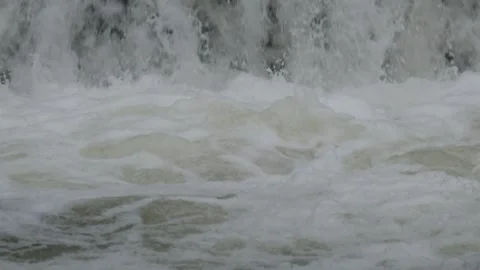 Close up of fast waterfall movement Stock Footage 297732497